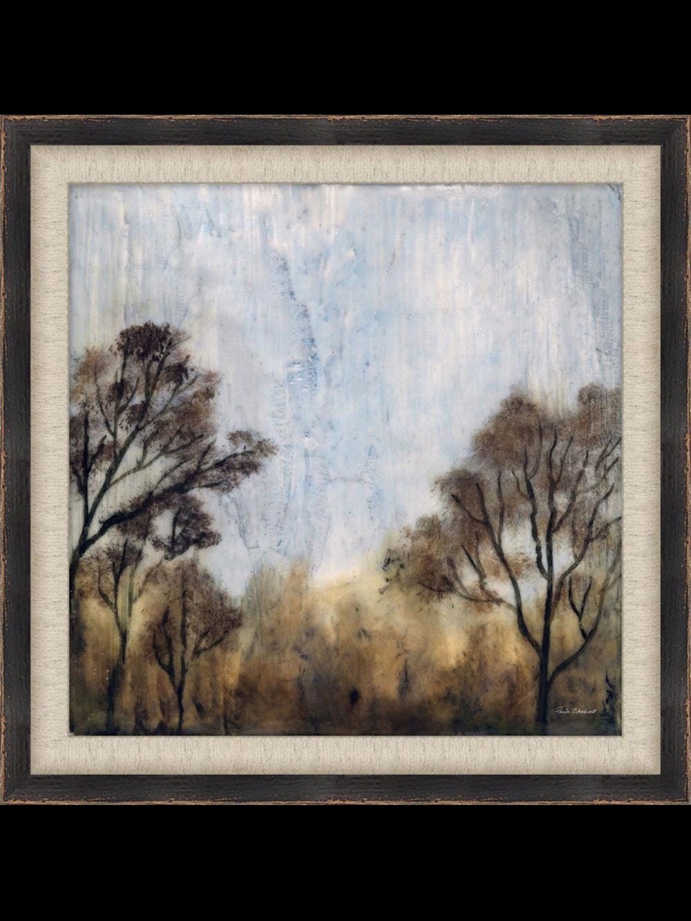 Vintage Wendover Art “Autumn 3” | Framed Fall Landscape Wall Art | 22x22